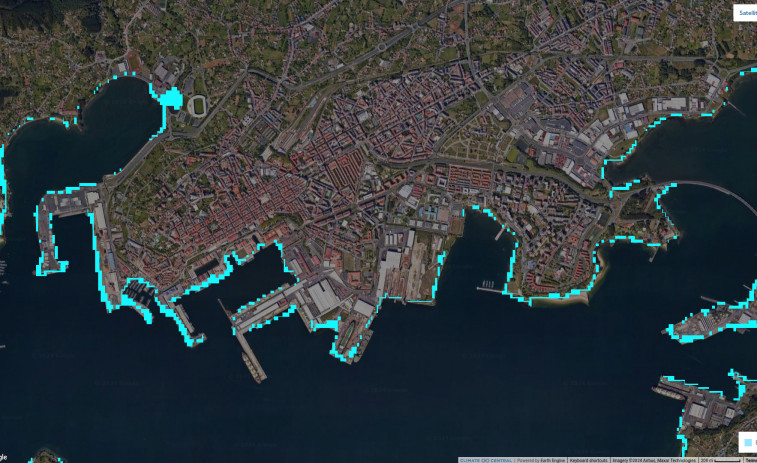 Riesgo elevado en Ortigueira y Navantia anegada en 2050: los efectos del cambio climático