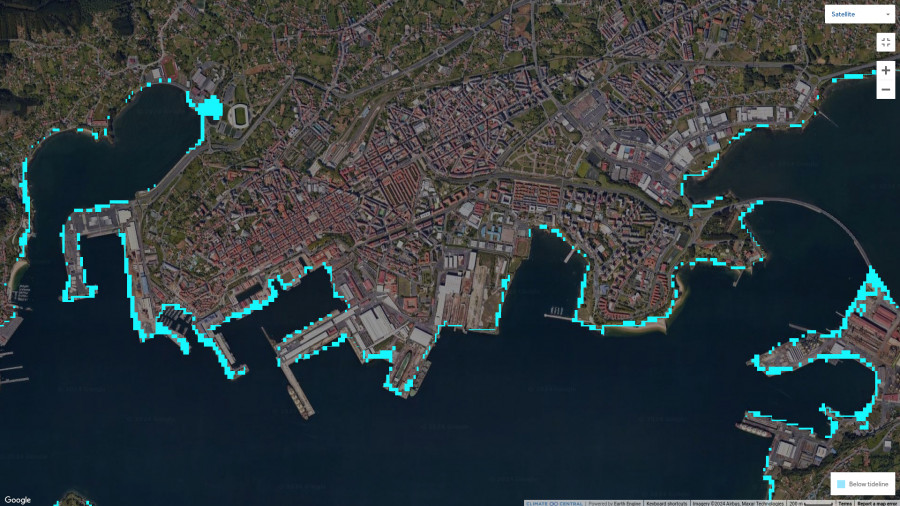 Riesgo elevado en Ortigueira y Navantia anegada en 2050: los efectos del cambio climático