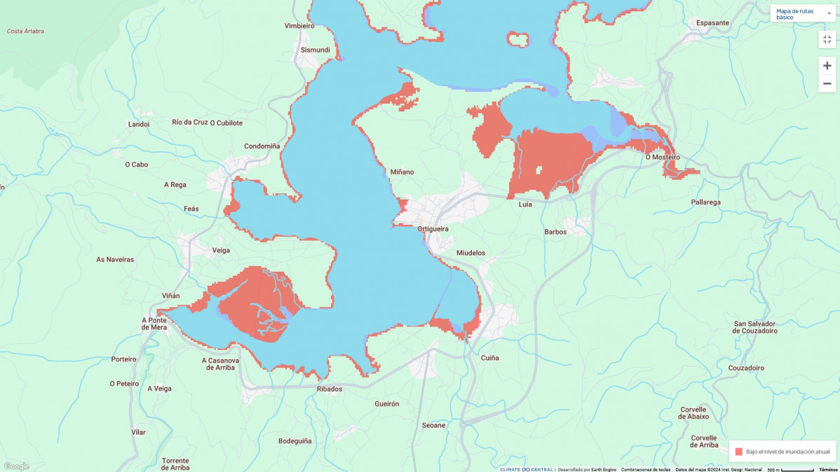 Mapas nivel del mar climate central (1)