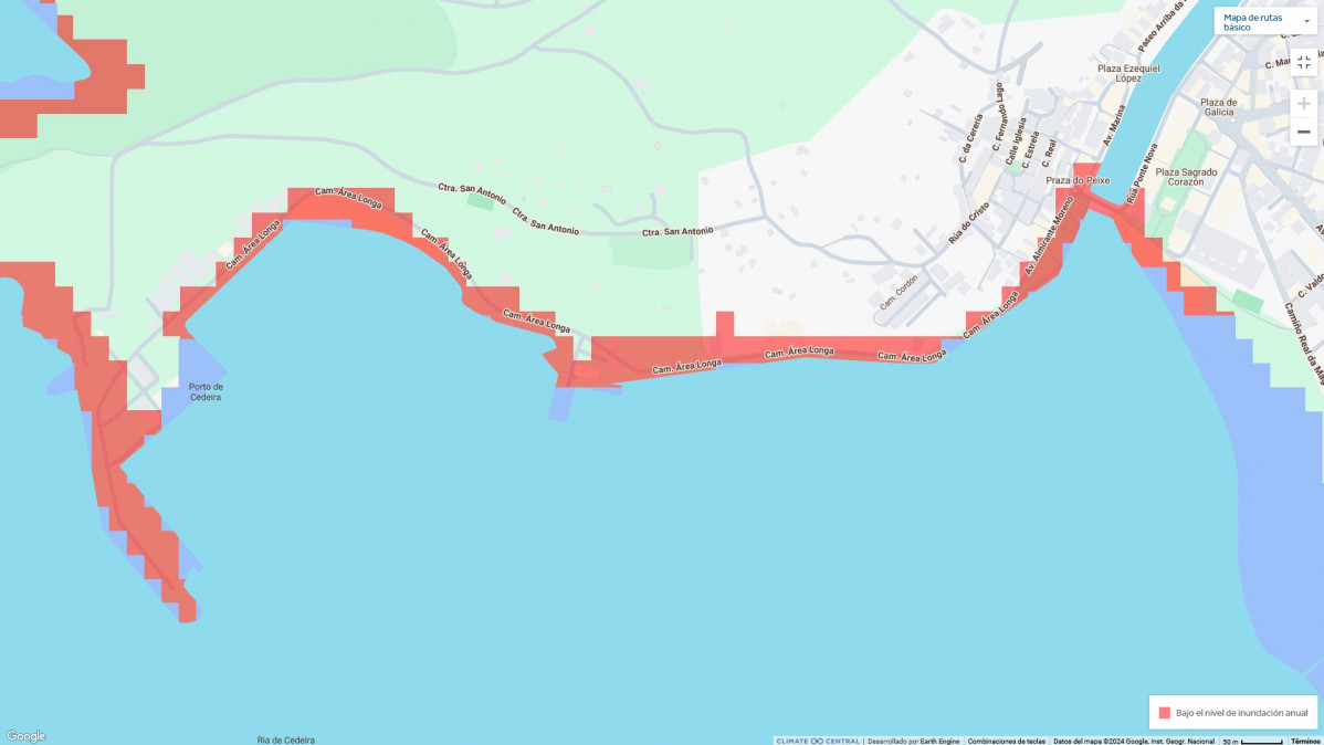 Mapas nivel del mar climate central (3)