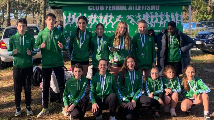 La cantera de la comarca brilla en el Provincial de cross de A Pobra