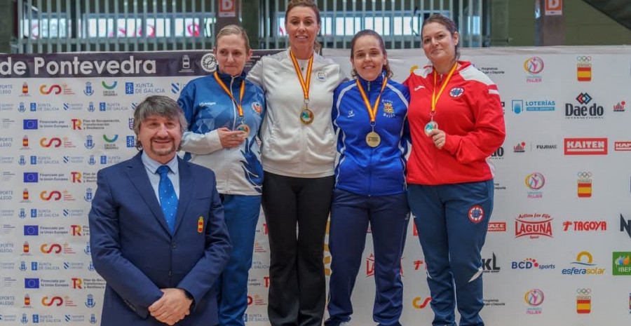 La final de la Liga Nacional de karate se salda con tres bronces locales