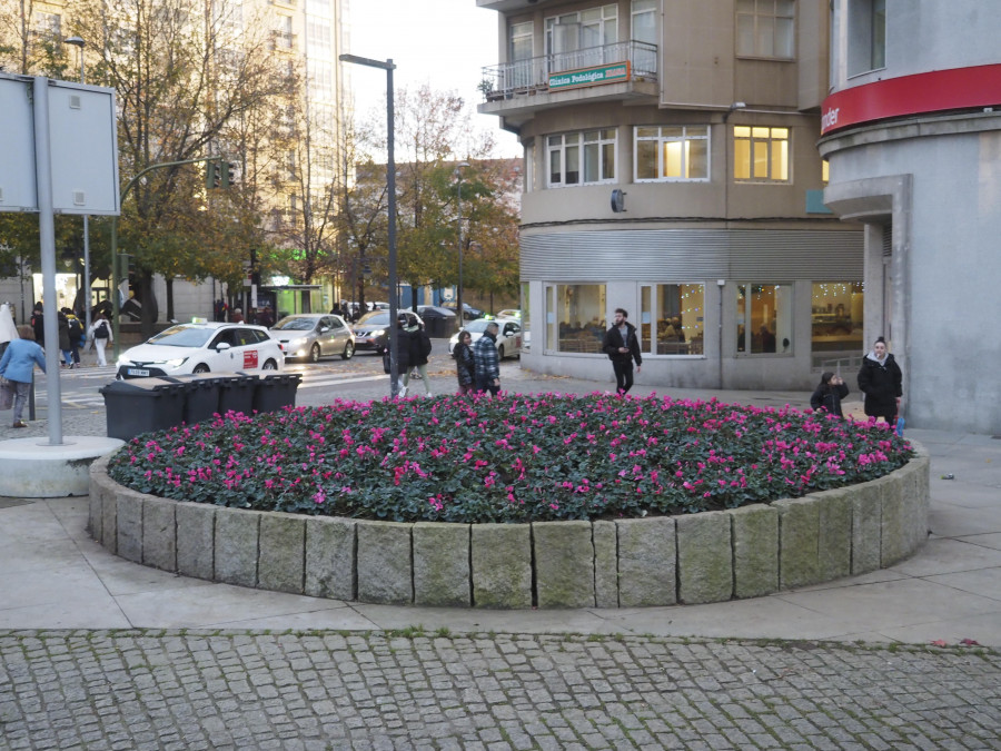 El gobierno local inicia el saneamiento de las jardineras que decoran la plaza de España