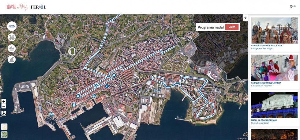 Mapa interactivo Ferrol