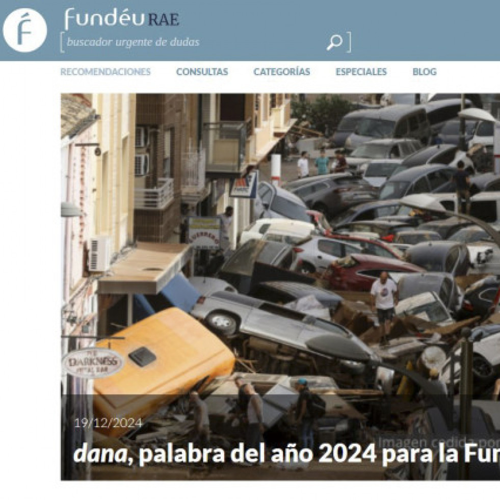 Dana, palabra del año 2024 para la FundéuRAE