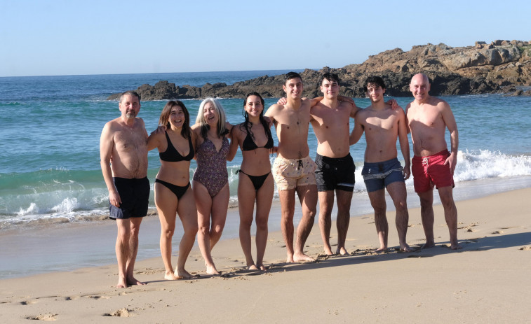 Chapuzón en la playa por Navidad