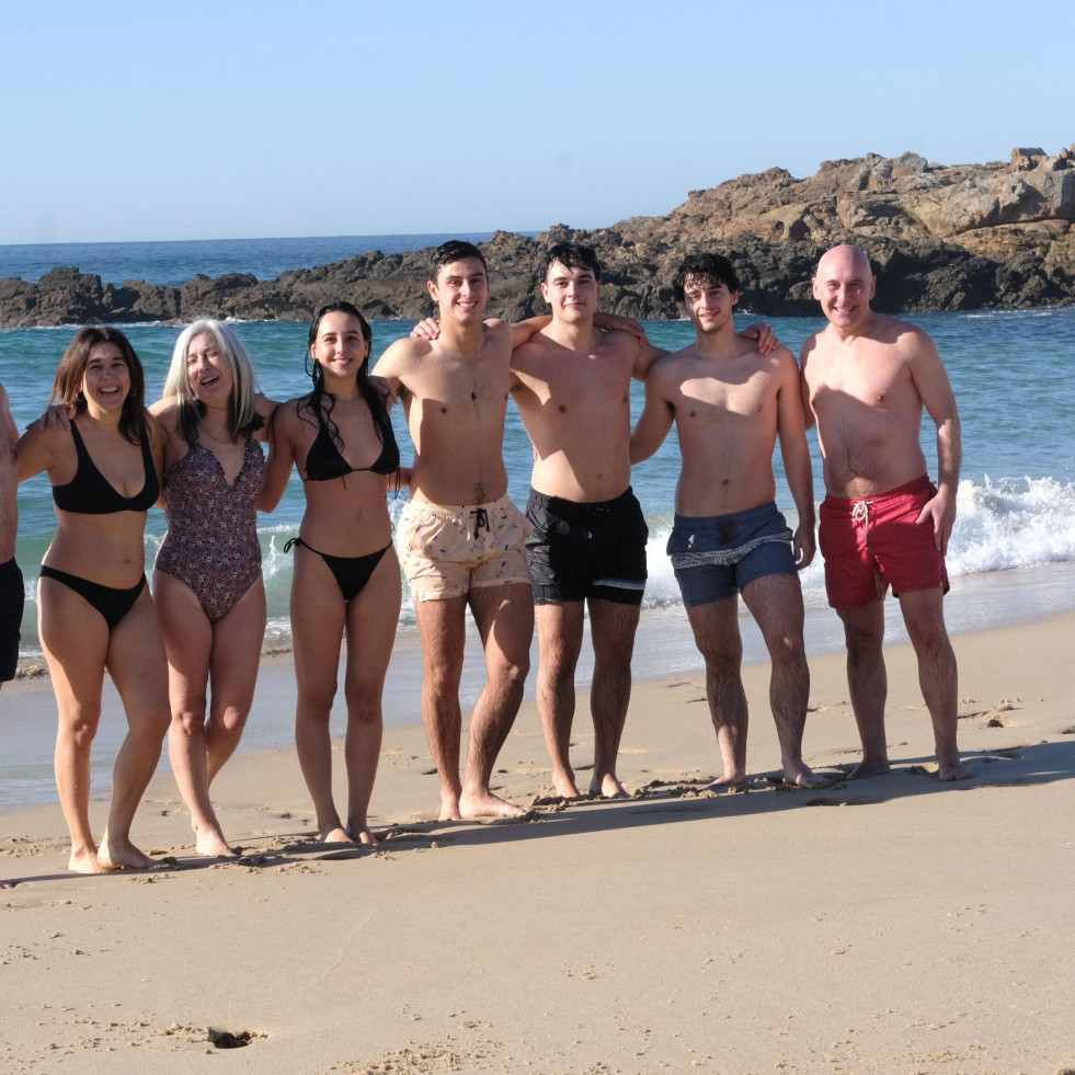 Chapuzón en la playa por Navidad