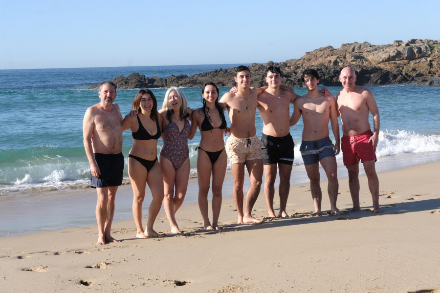 Chapuzón en la playa por Navidad