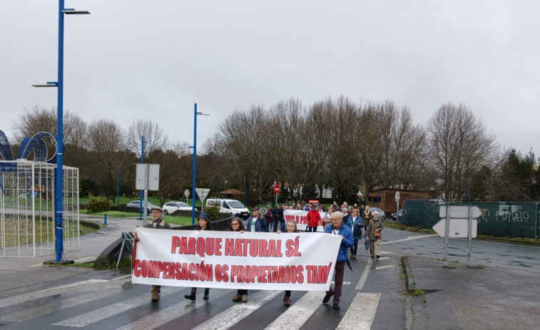 Los propietarios de terrenos en el parque de Fragas do Eume vuelven a salir a la calle