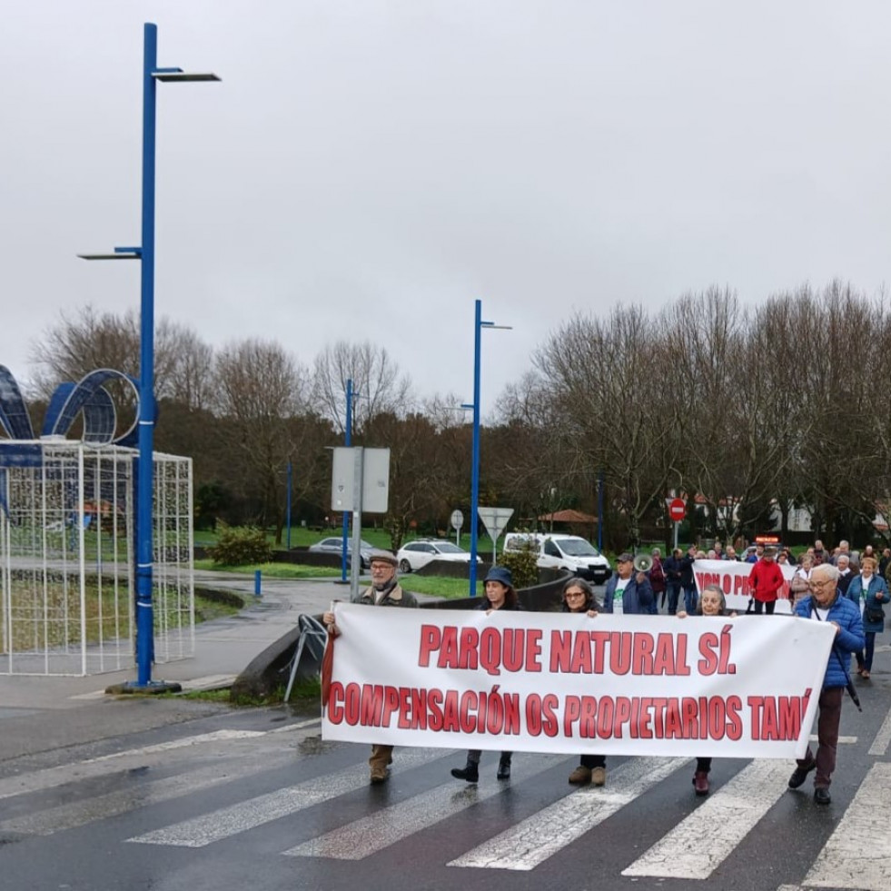 Los propietarios de terrenos en el parque de Fragas do Eume vuelven a salir a la calle