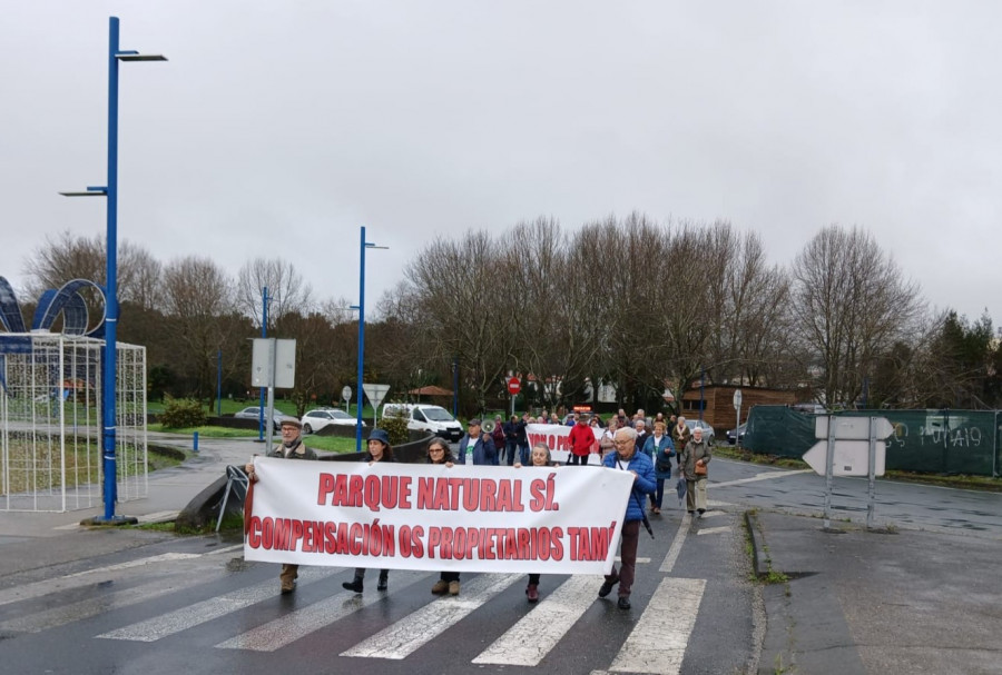 Los propietarios de terrenos en el parque de Fragas do Eume vuelven a salir a la calle