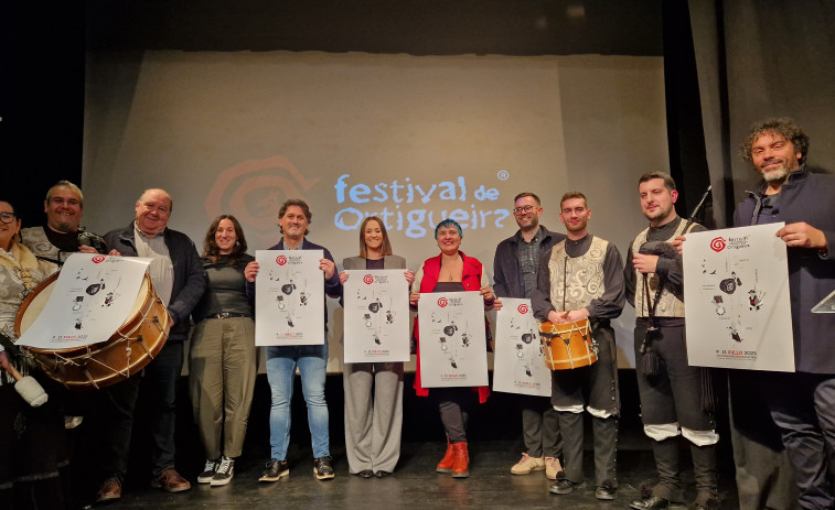 Simbolismo en diversas linguas no cartel do Festival Internacional do Mundo Celta de Ortigueira