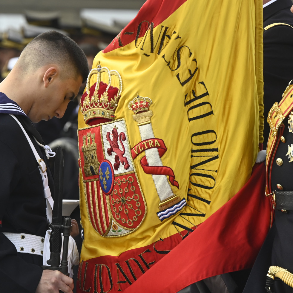 Jura de Bandera desafiando al viento en A Graña