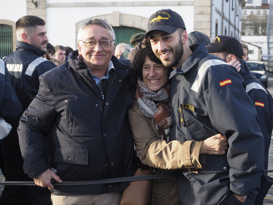 Parada en la base de Rota de los buques de guerra que partieron el sábado de Ferrol