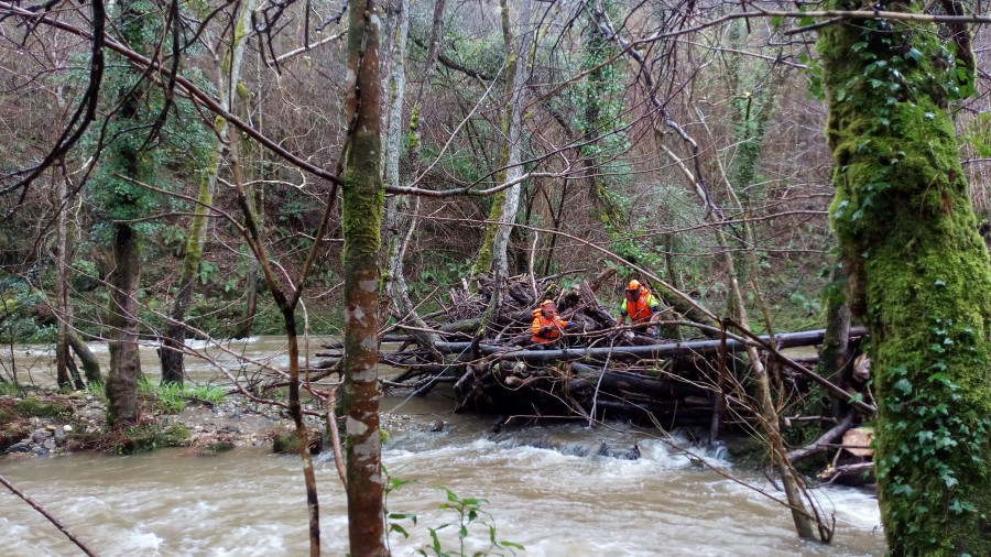 Augas de Galicia limpia 9,5 km de ríos en el municipio de Ortigueira