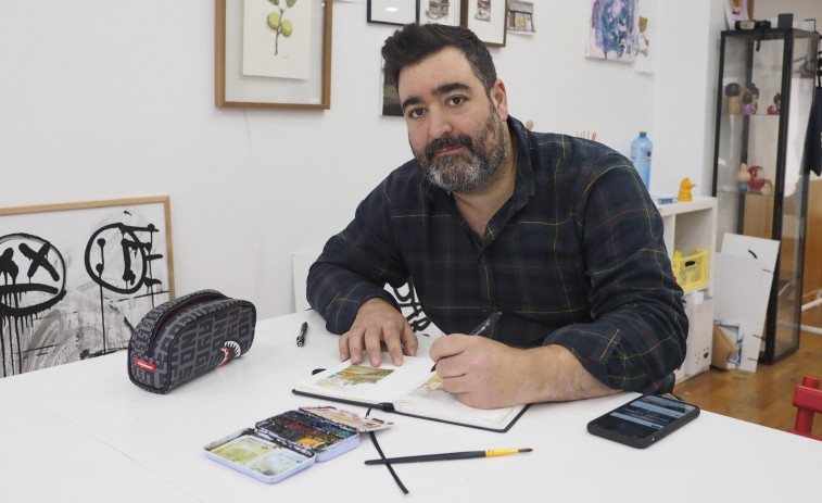 El sketch: una técnica de arte rápido que se enseña en la Escuela de Garabatos de Ferrol