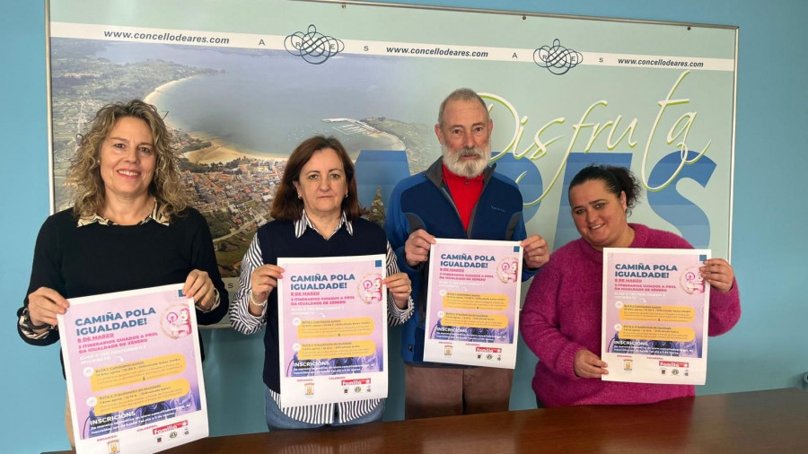 El Día Internacional de la Mujer se conmemorará en Ares con la marcha “Camiña pola Igualdade”