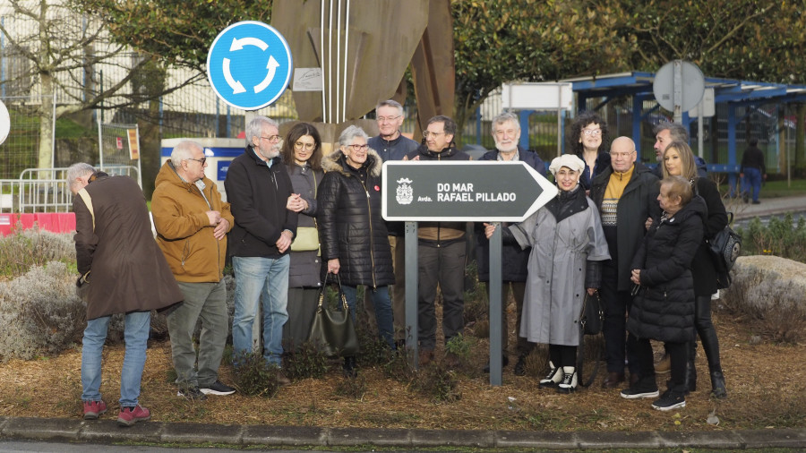 La memoria de Rafael Pillado forma parte ya del callejero de Ferrol en el barrio de Caranza