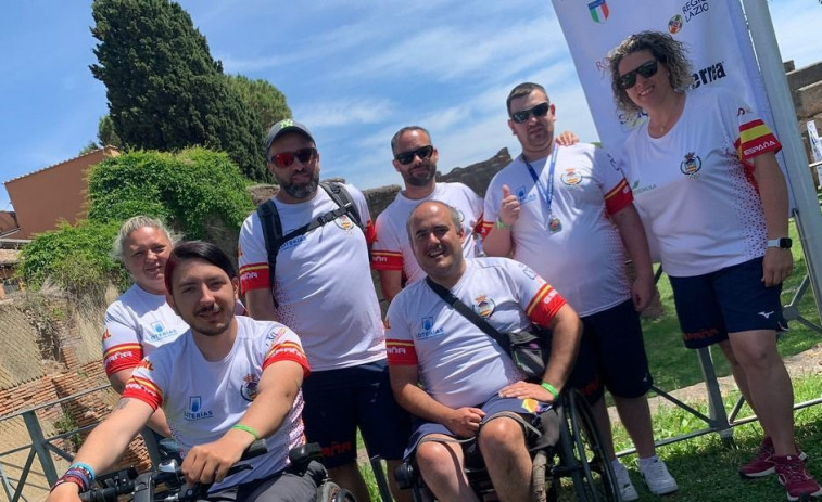 Los valdoviñeses Adrián Orjales y Antonio Hermida, del Arco A Frouxeira, en el Campeonato de España