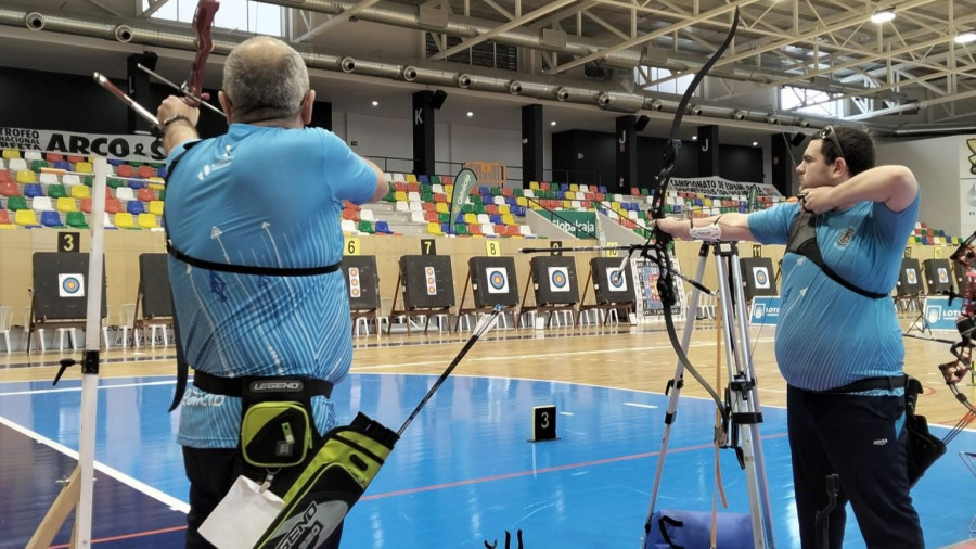 Cara y cruz para los arqueros Adrián Orjales y Antonio Hermida en el Campeonato de España