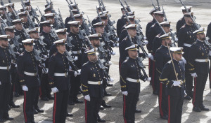 Imágenes del la Parada militar por el 488 aniversario de Infantería de Marina en el Cuartel de Dolores de Ferrol